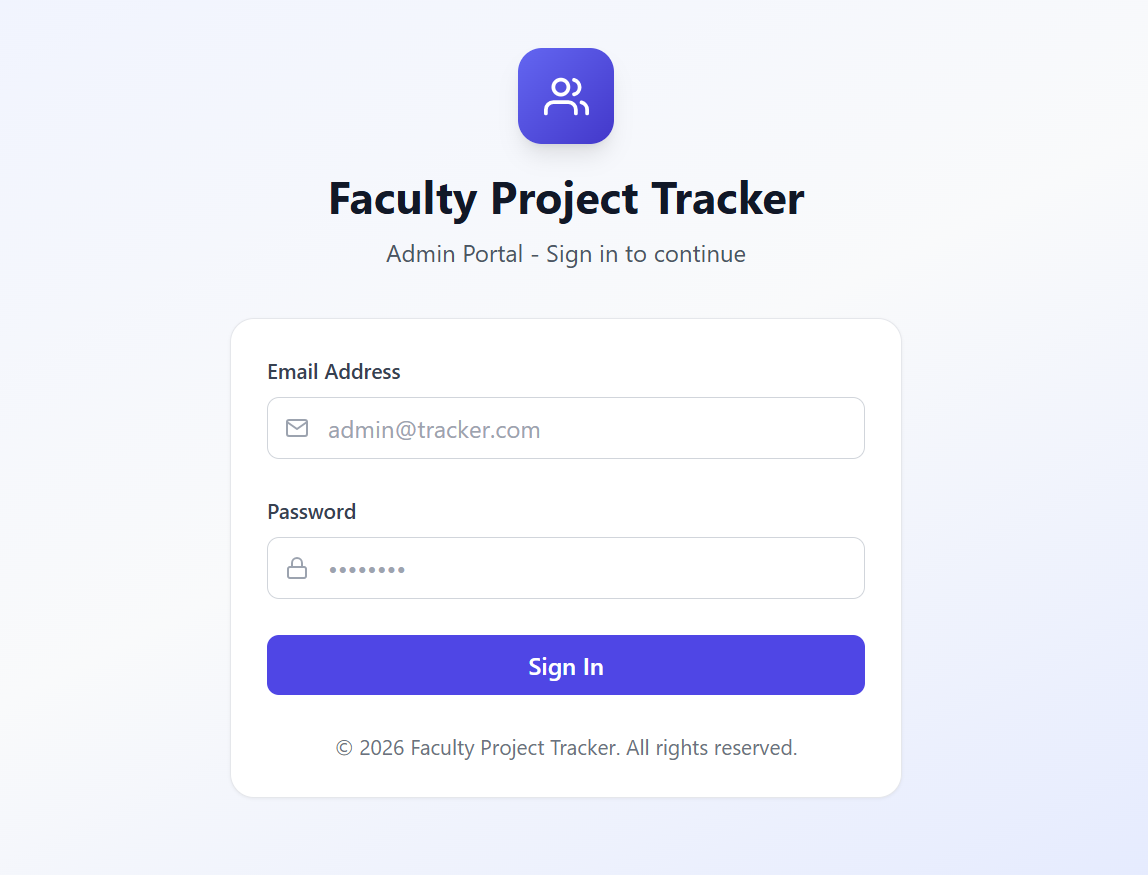 Faculty Project Tracker